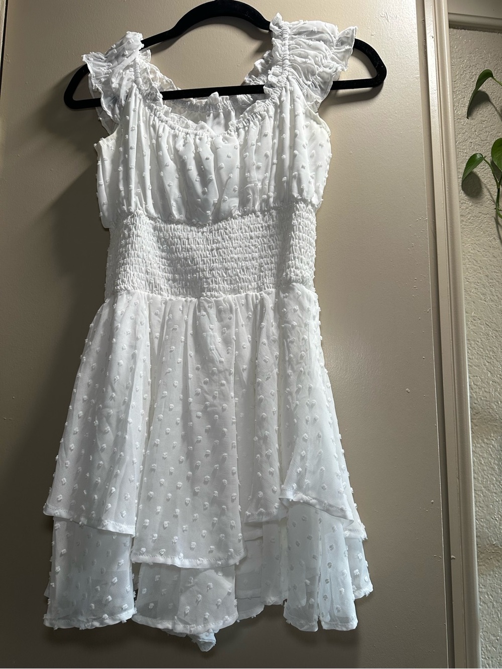 Square neck romper